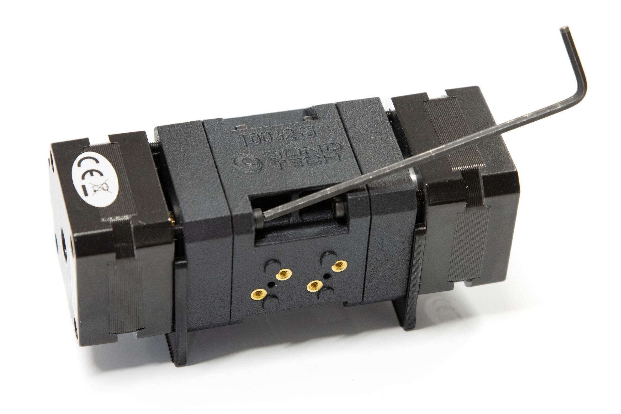 Accessing the BMG-X2-M extruder's holding screws.