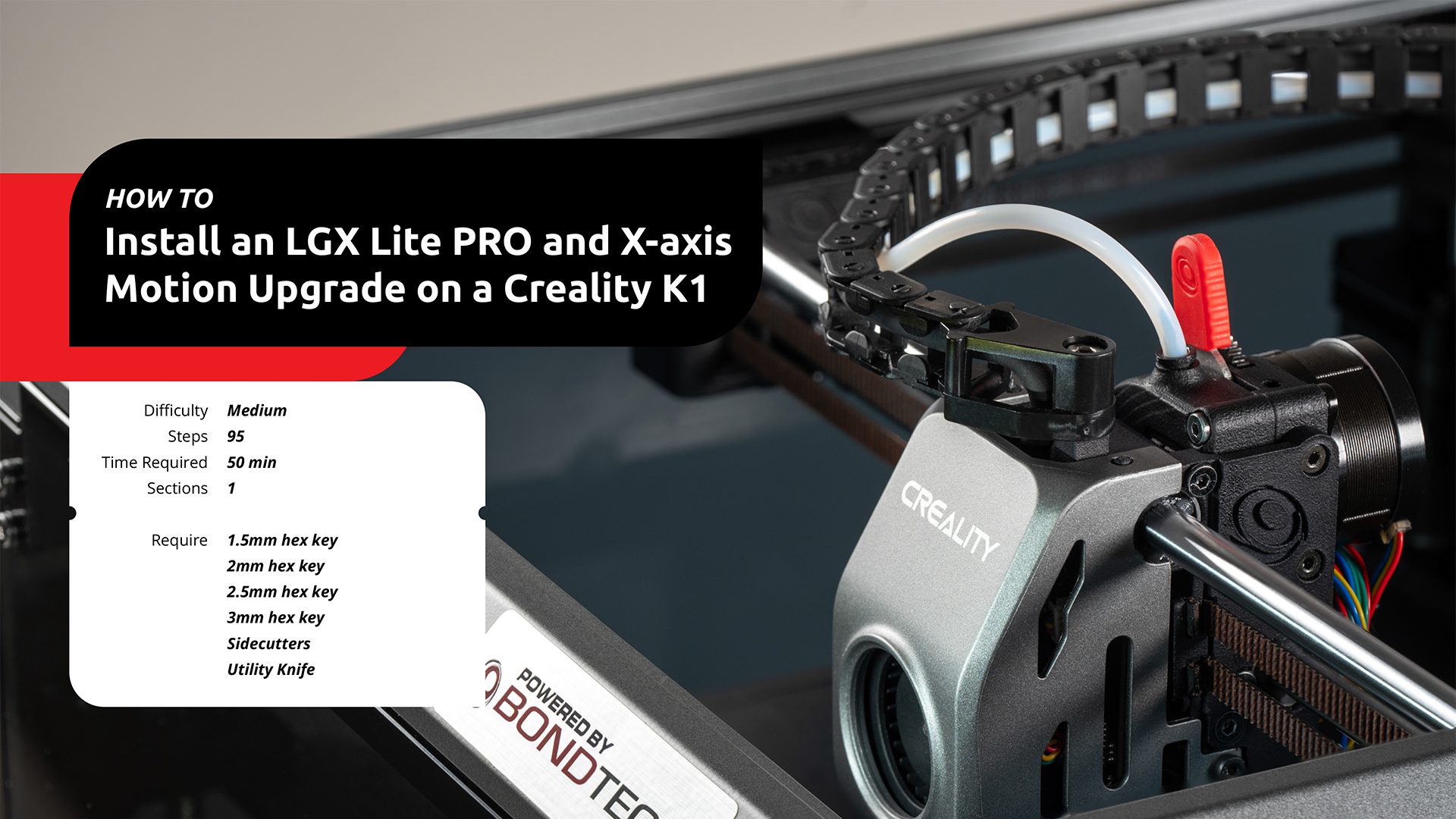 Bondtech XY-axis motion & LGX Lite Pro extruder upgrade kit for ...